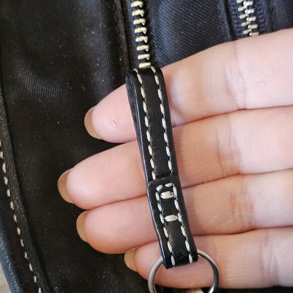 VTG Y2K COACH Black Nylon Leather Tote Purse Bag 5150 Classic Preppy Minimalist - Picture 12 of 13